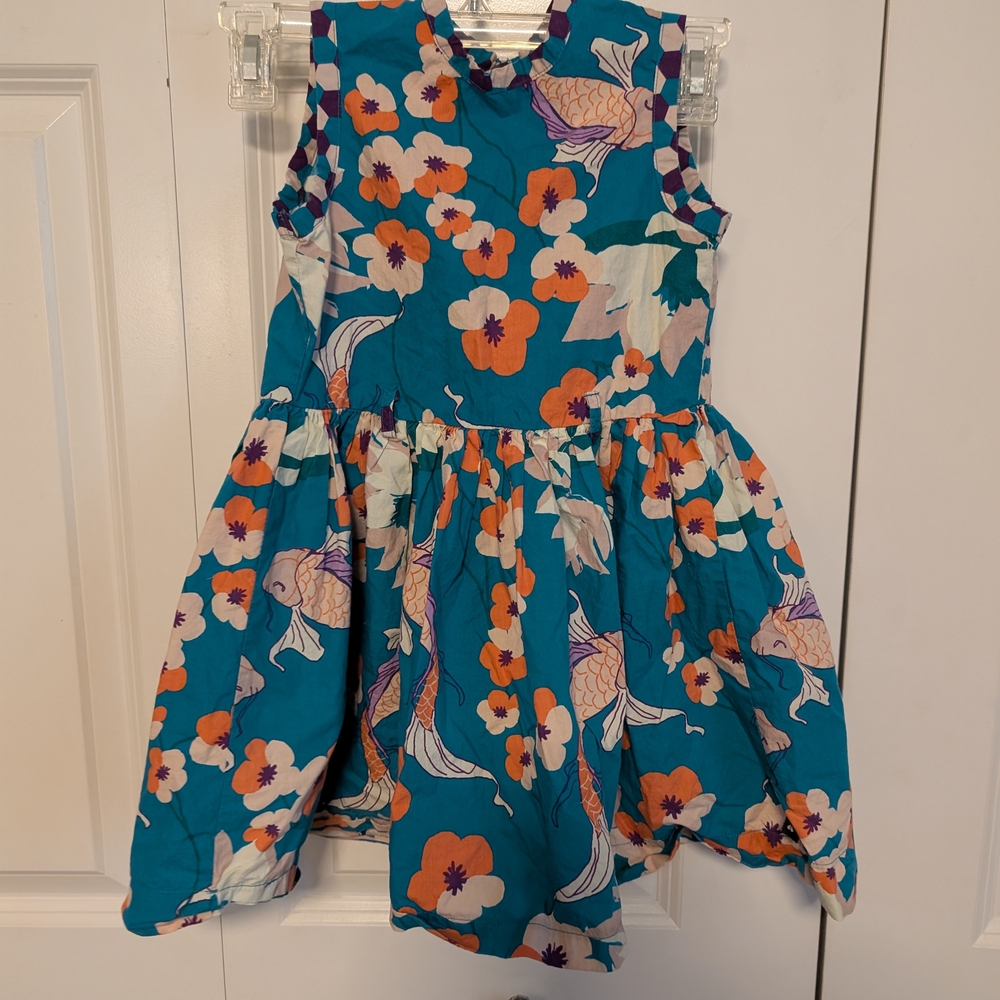 Blue and Purple Sleeveless Casual Sundress